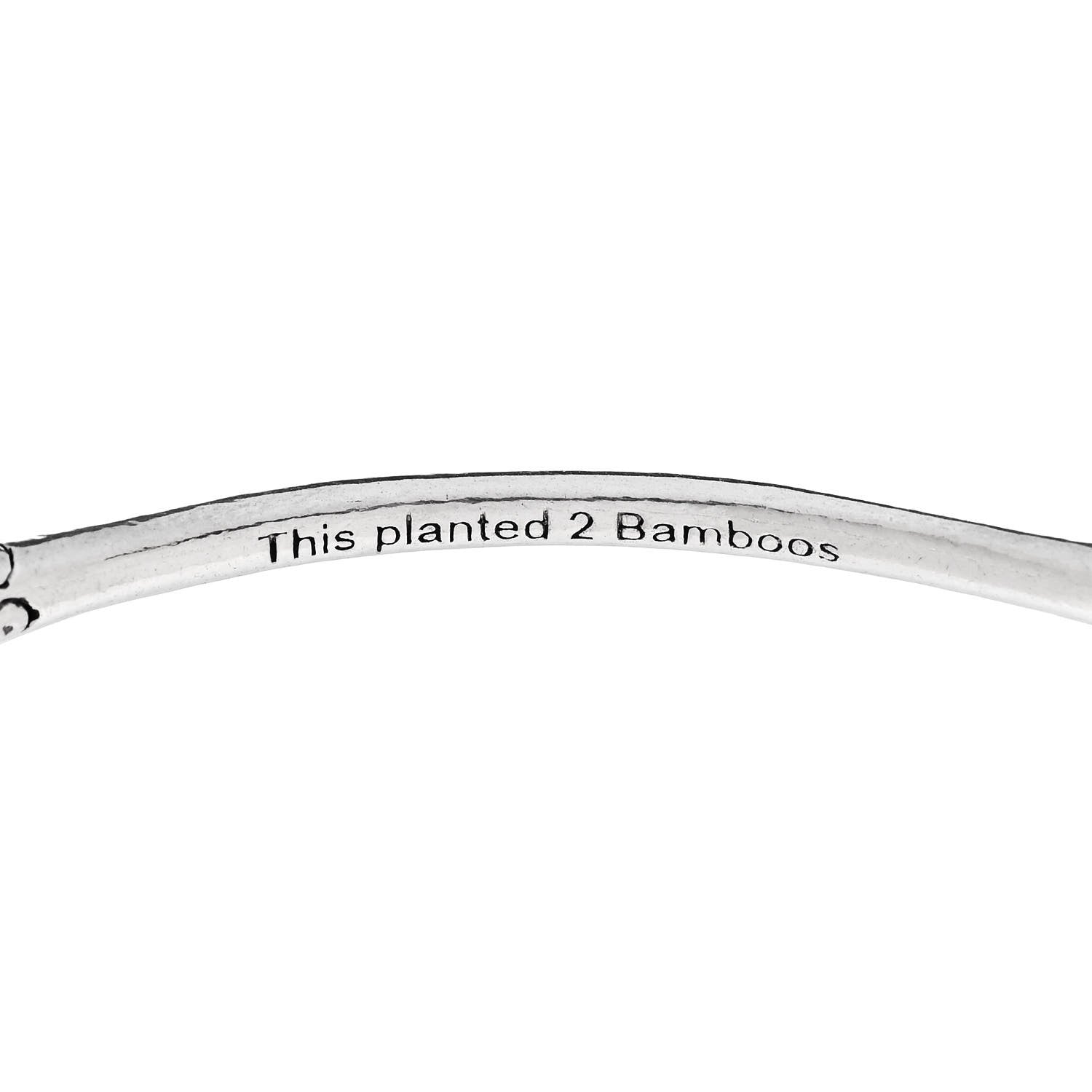 John Hardy Sterling Silver Bamboo Bangle Bracelet Set of 3 4 of 4