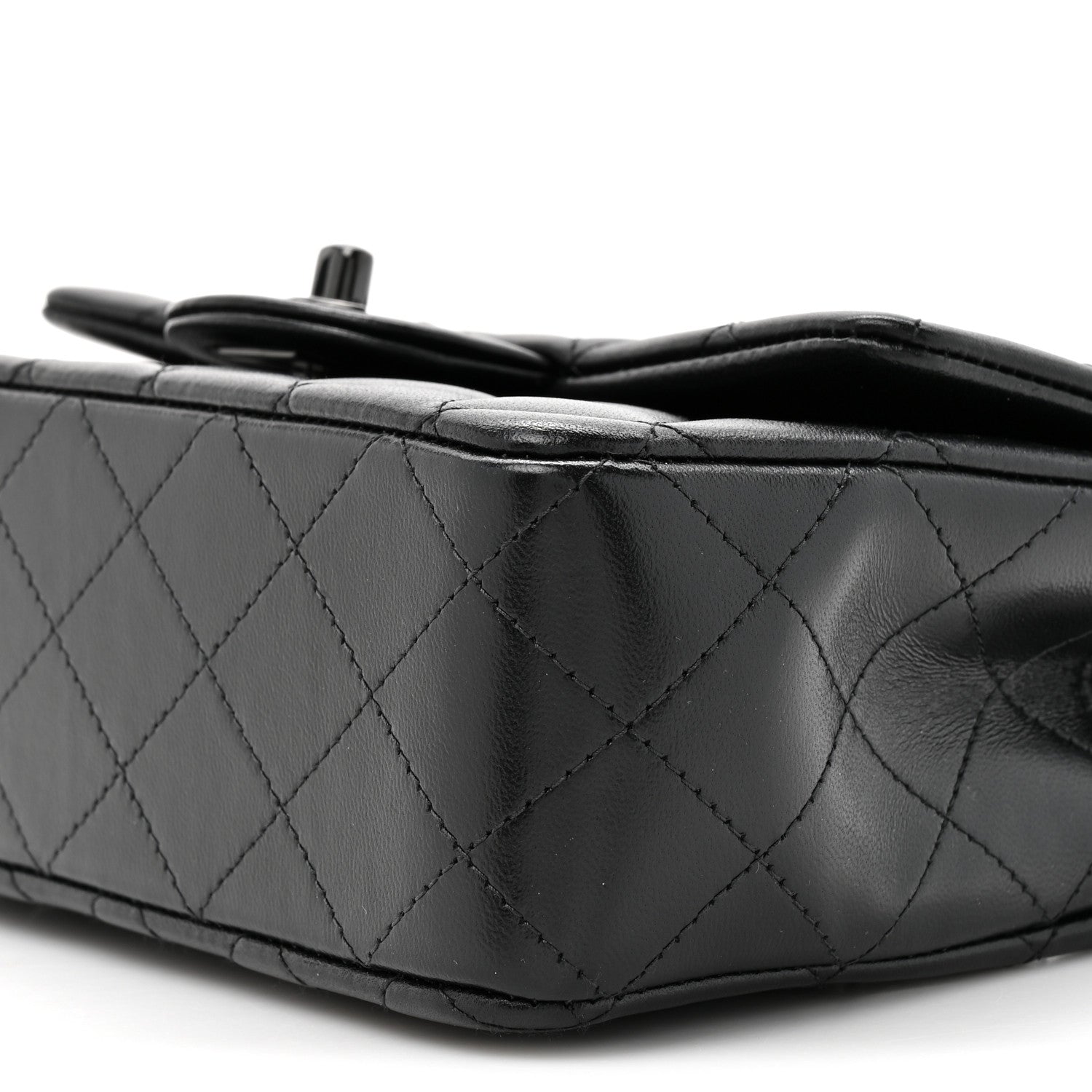 Chanel Lambskin Quilted Mini Top Handle Rectangular Flap So Black 9 of 11