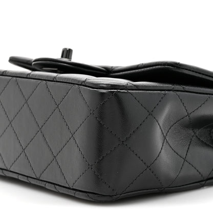 Chanel Lambskin Quilted Mini Top Handle Rectangular Flap So Black 9 of 11