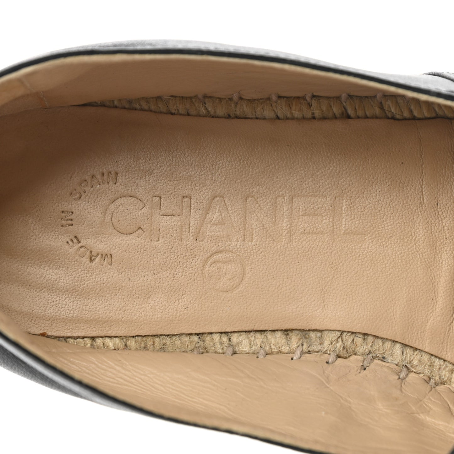 Lambskin CC Espadrilles 37 Black