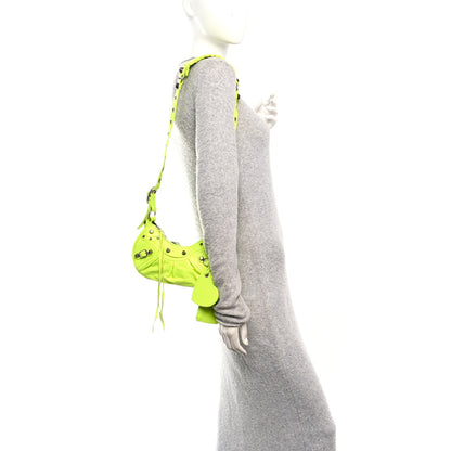 Balenciaga Agneau Arena Le Cagole Shoulder Bag XS Fluo Yellow 2 of 13