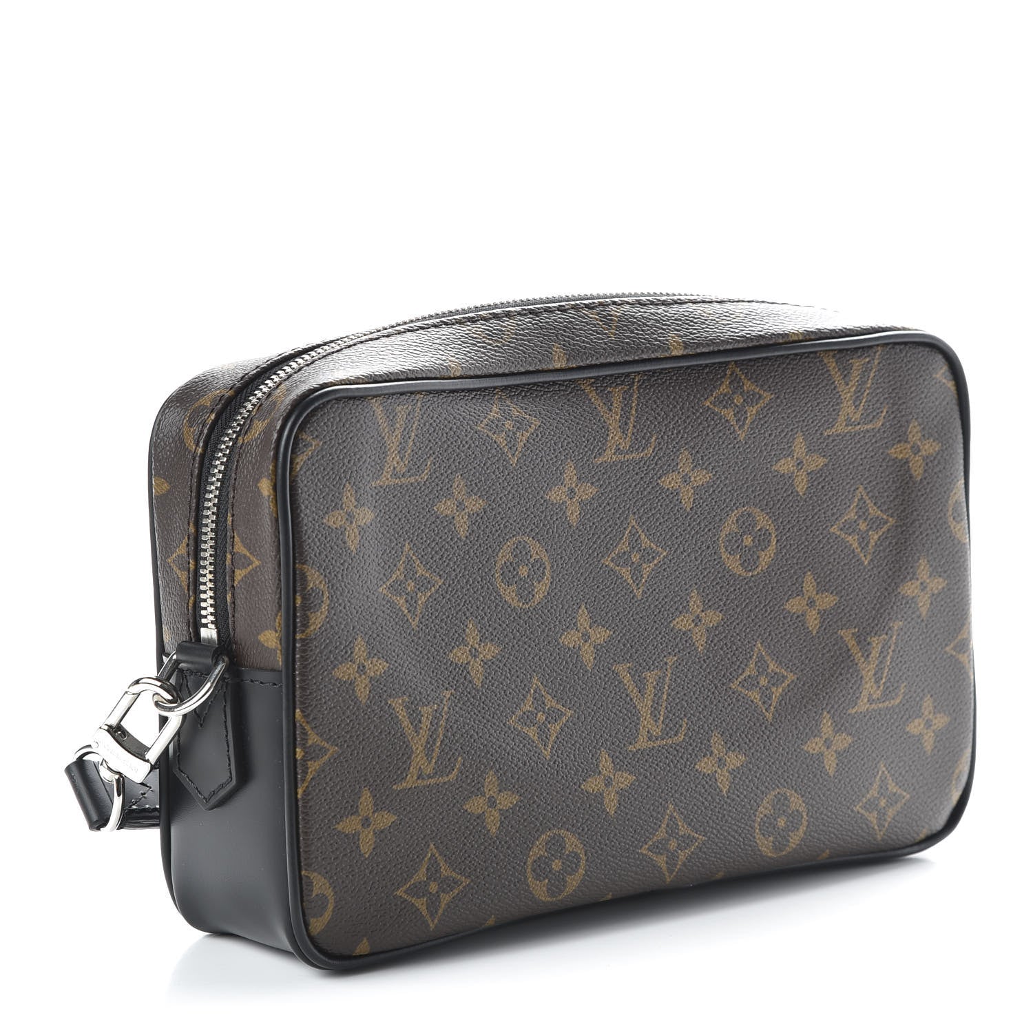 Louis Vuitton Monogram Macassar Kasai Clutch Black 3 of 9