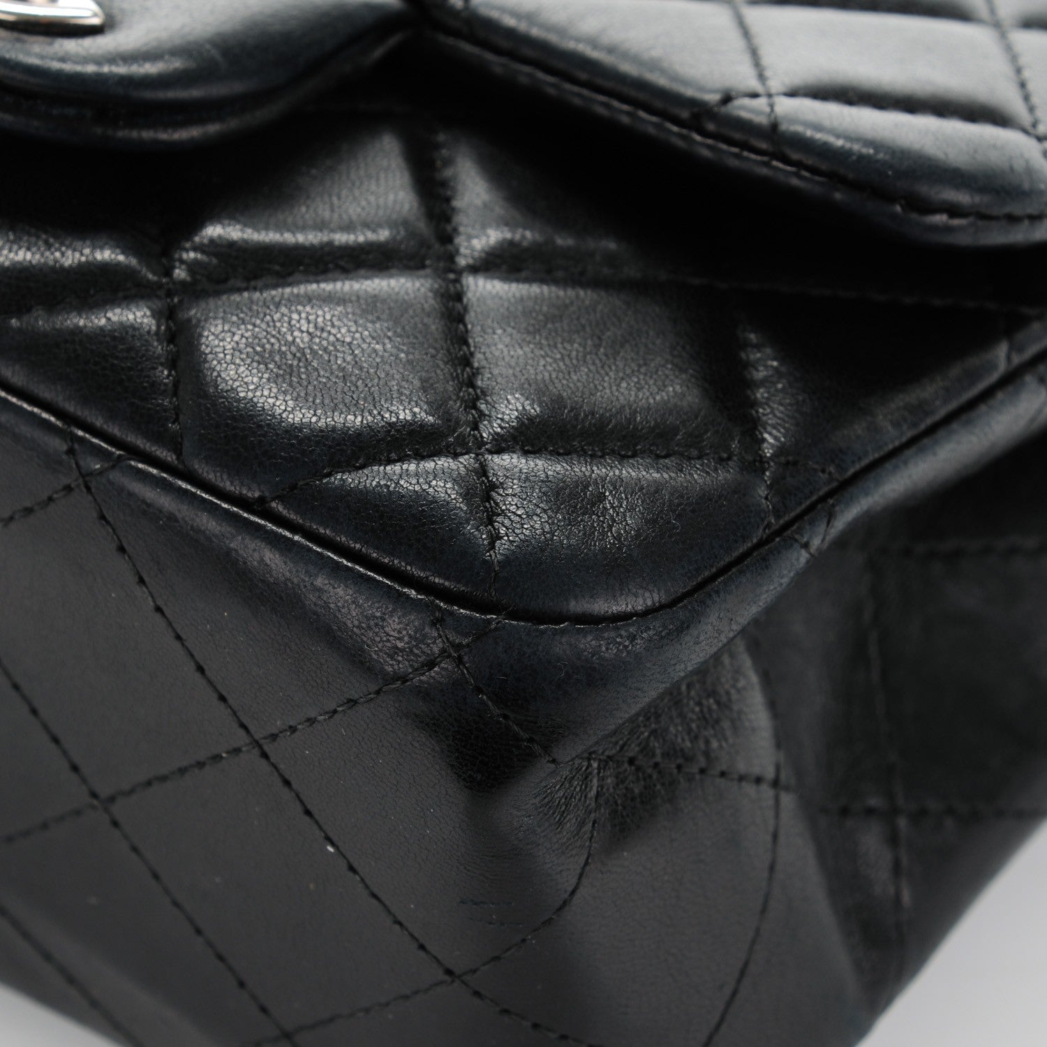 Chanel Lambskin Quilted Mini Square Flap Black 9 of 9
