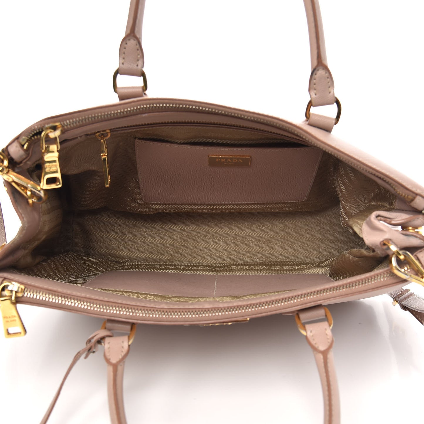 Saffiano Medium Galleria Double Zip Tote Cammeo