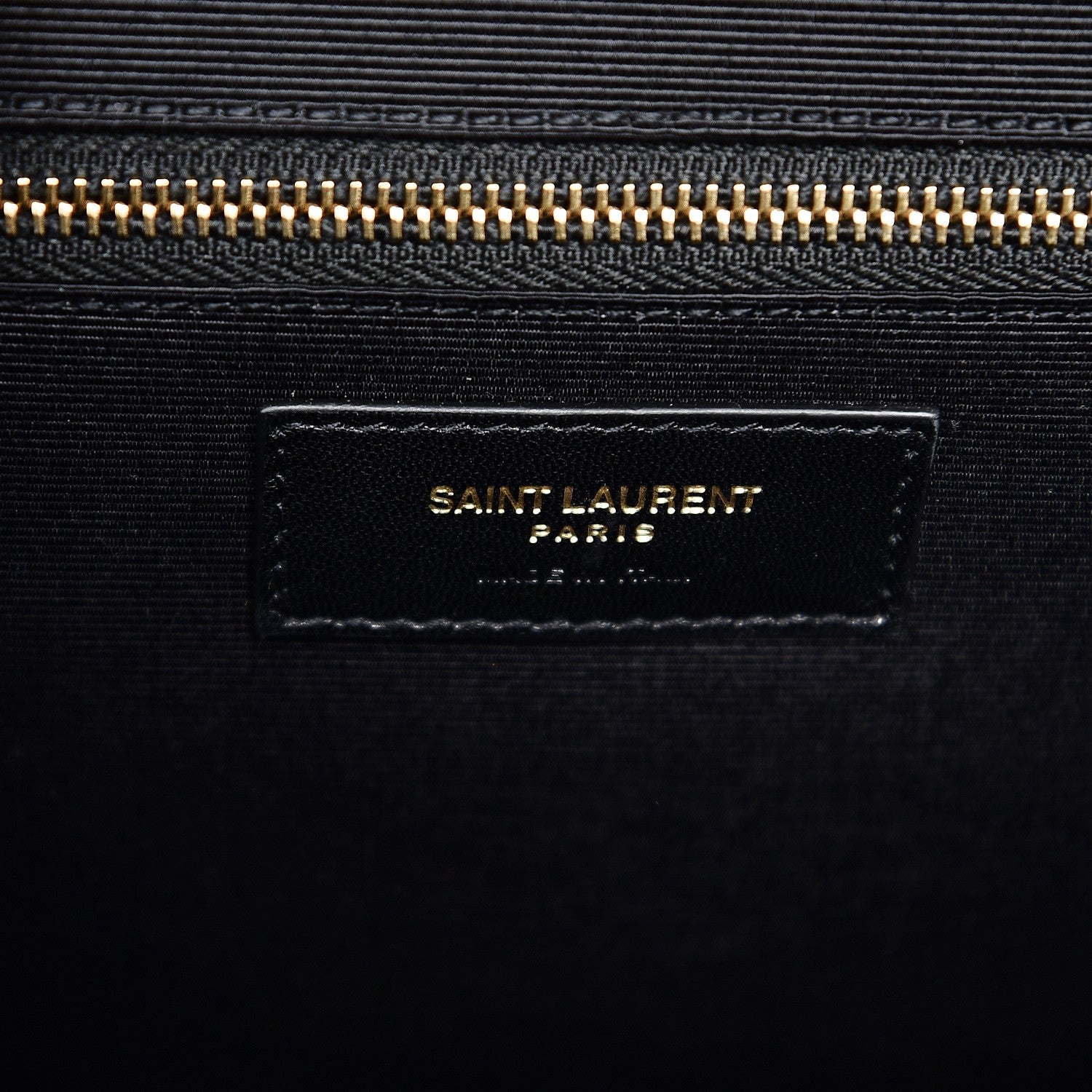 Saint Laurent Grain De Poudre Matelasse Chevron Large Monogram Satchel Black 6 of 8