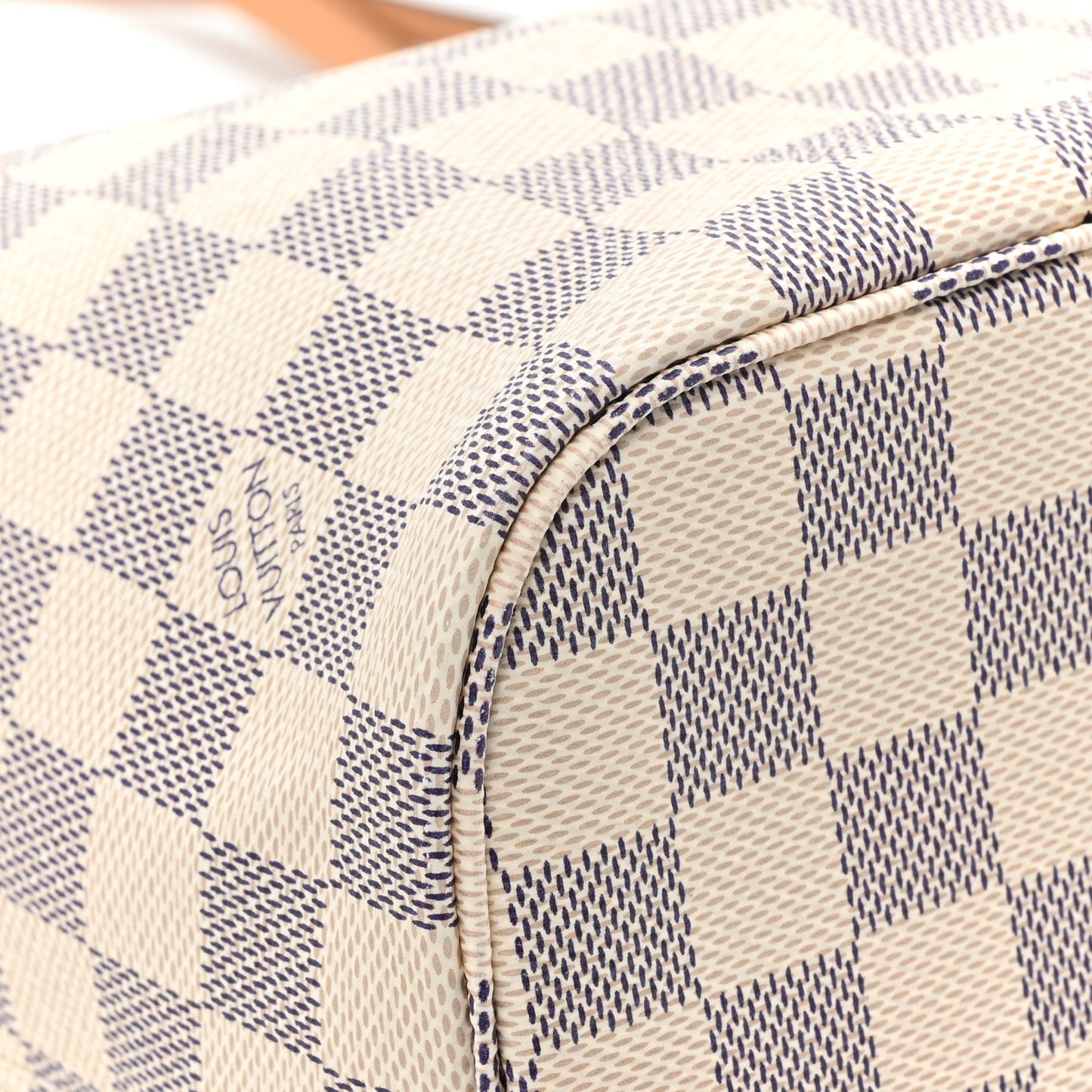 Damier Azur Braided Neverfull MM Orange