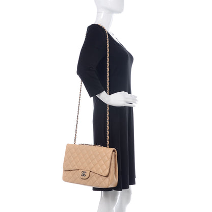 Chanel Lambskin Quilted Jumbo Single Flap Beige Clair 3 of 18
