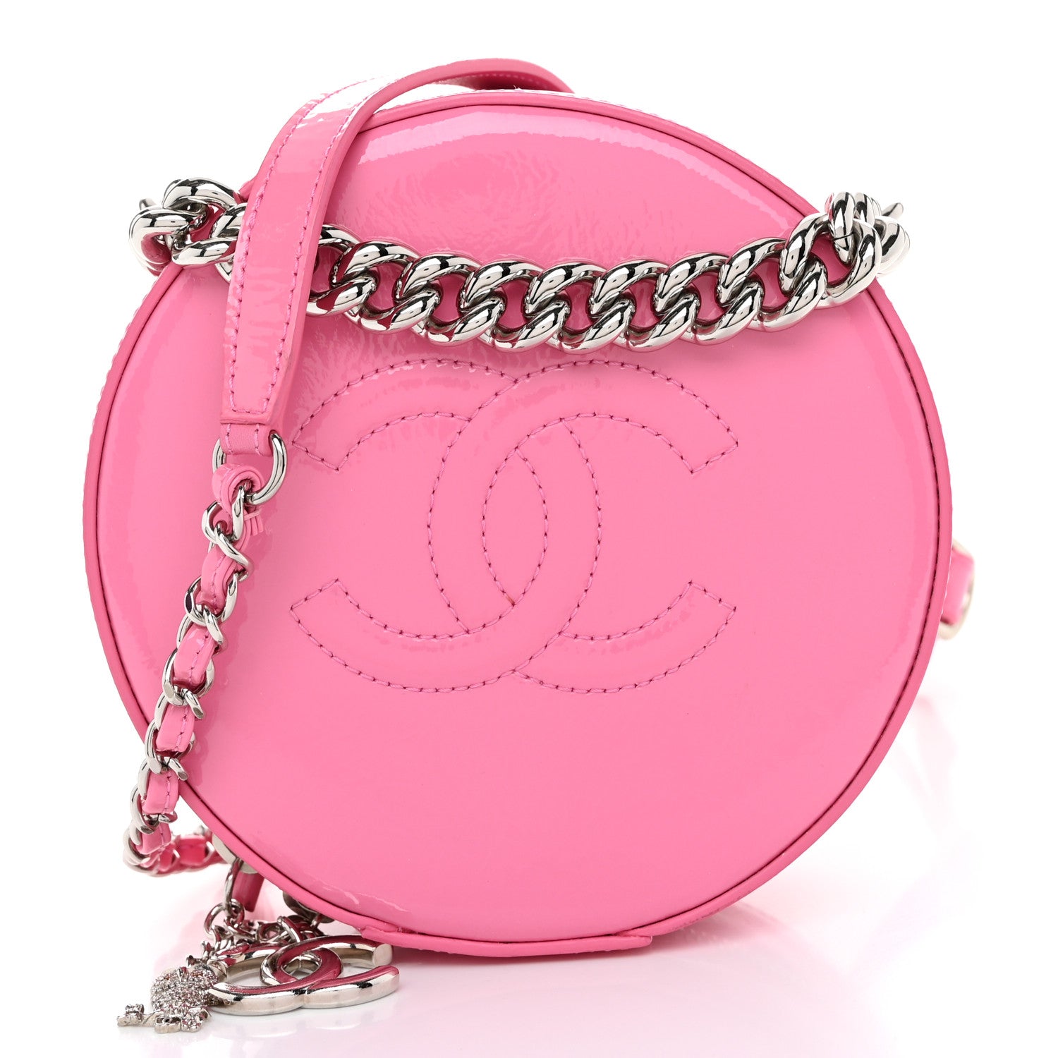 Chanel Patent Round As Earth Evening Bag Pink 1 of 10