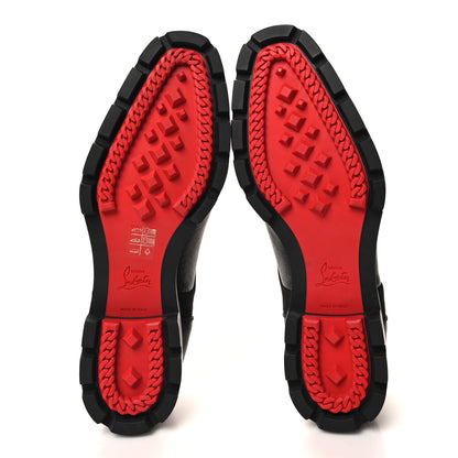 Christian Louboutin Smooth Textured Calfskin Mika Sky Mens Flats 40.5 Black 5 of 9