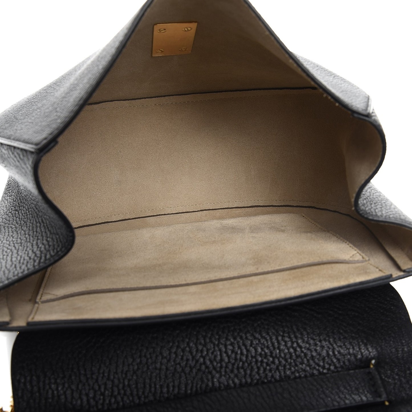 Grained Lambskin Medium Drew Shoulder Bag Black