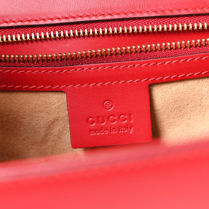 Gucci Calfskin Medium Sylvie Top Handle Bag Hibiscus Red 6 of 11