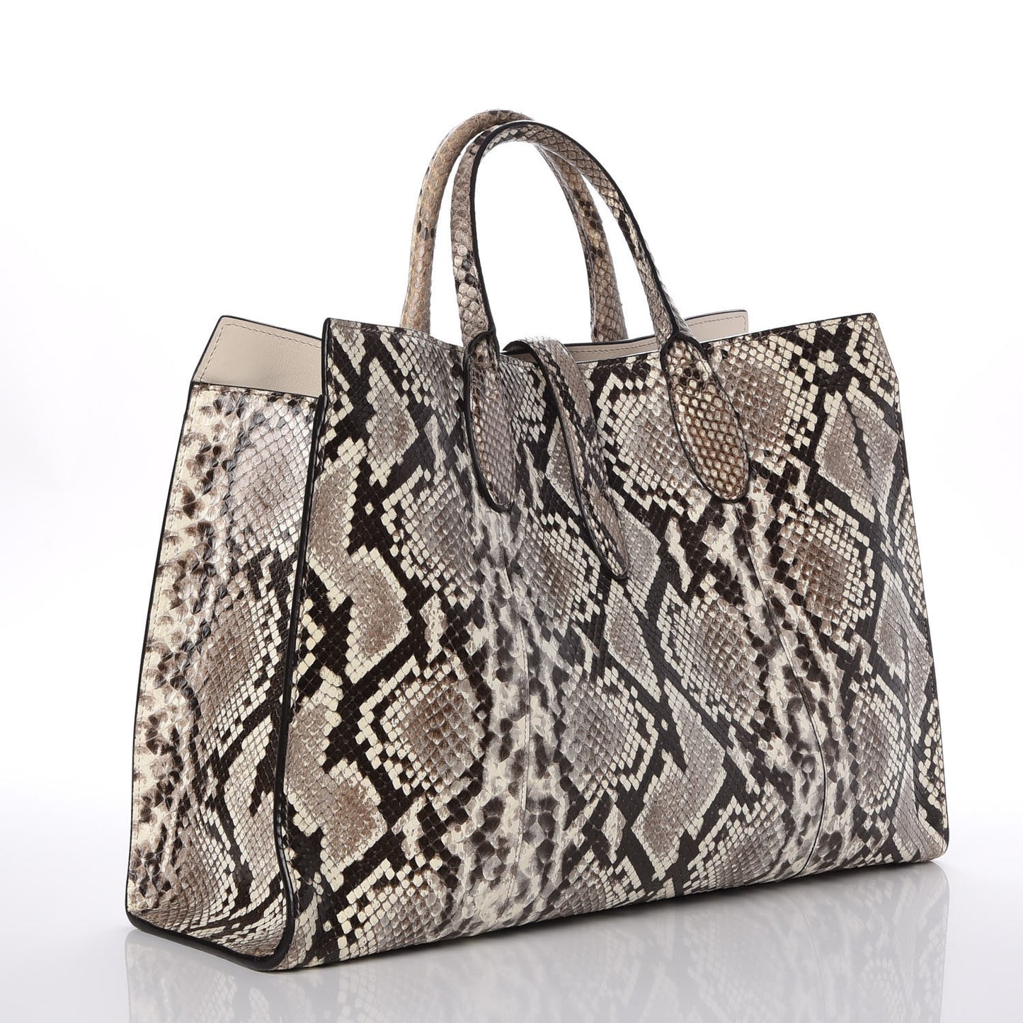 Python Medium Jackie Top Handle Bag Roccia