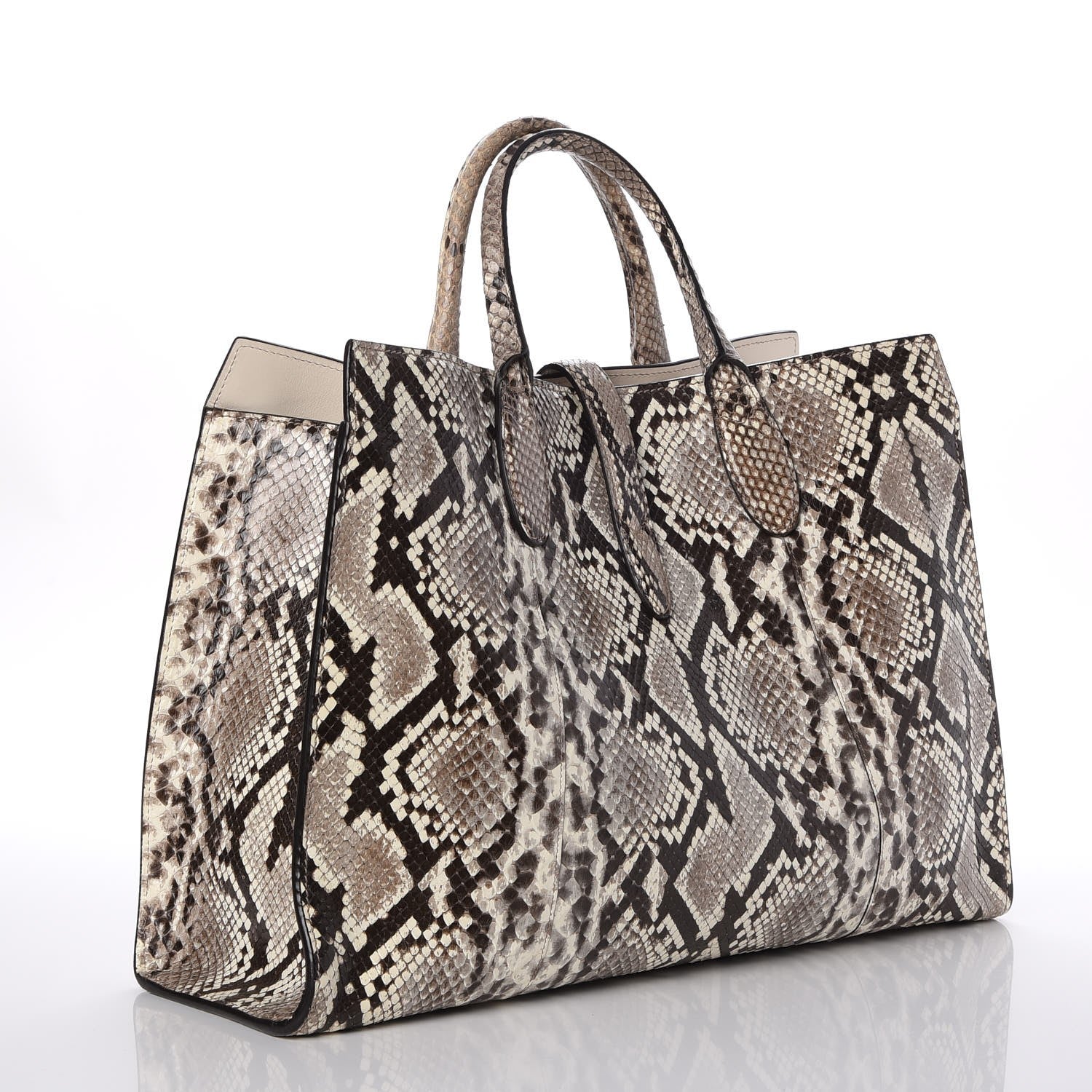 Gucci Python Medium Jackie Top Handle Bag Roccia 3 of 7