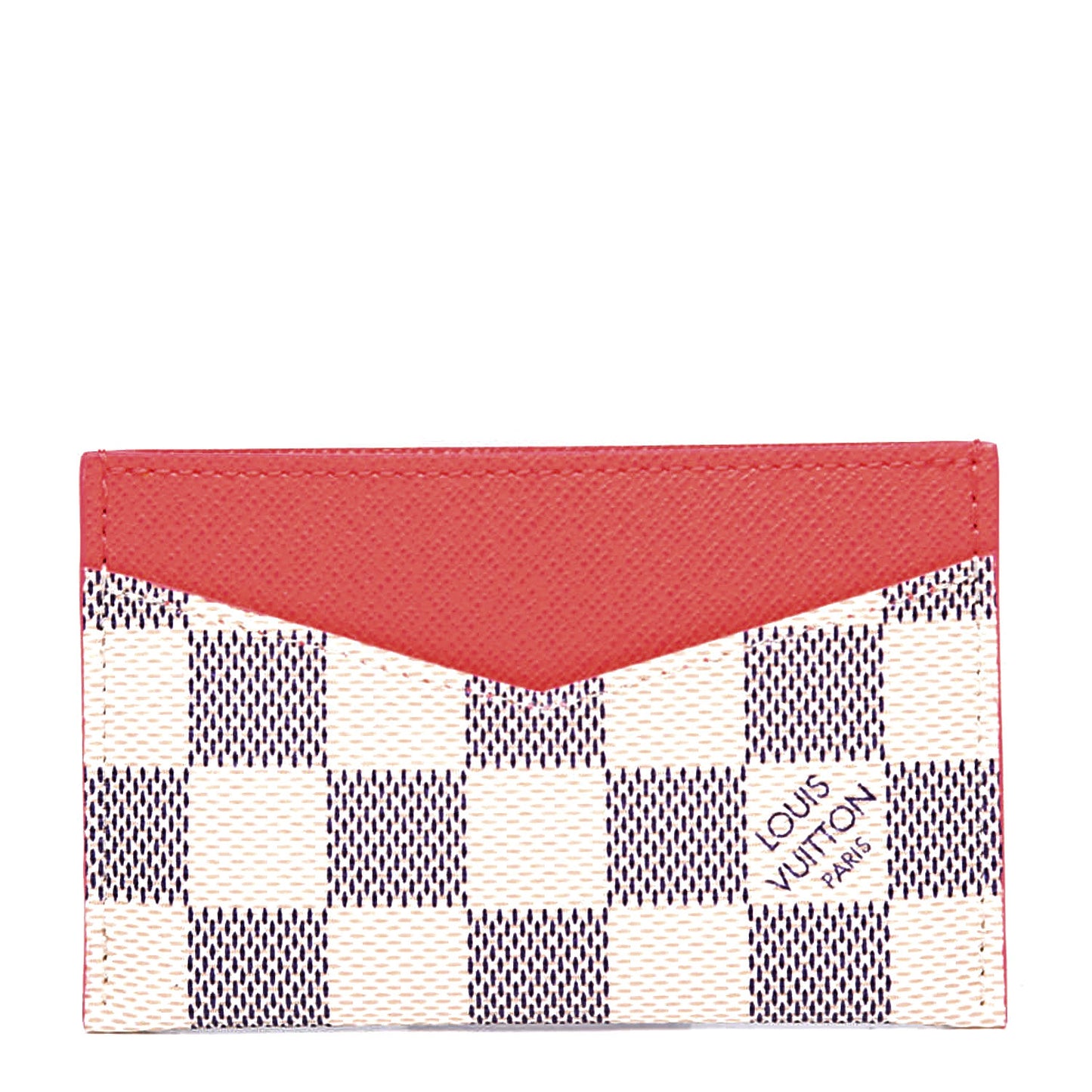 Damier Azur Daily Card Holder Rose Papaye