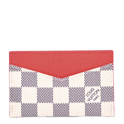 Louis Vuitton Damier Azur Daily Card Holder Rose Papaye 1 of 8