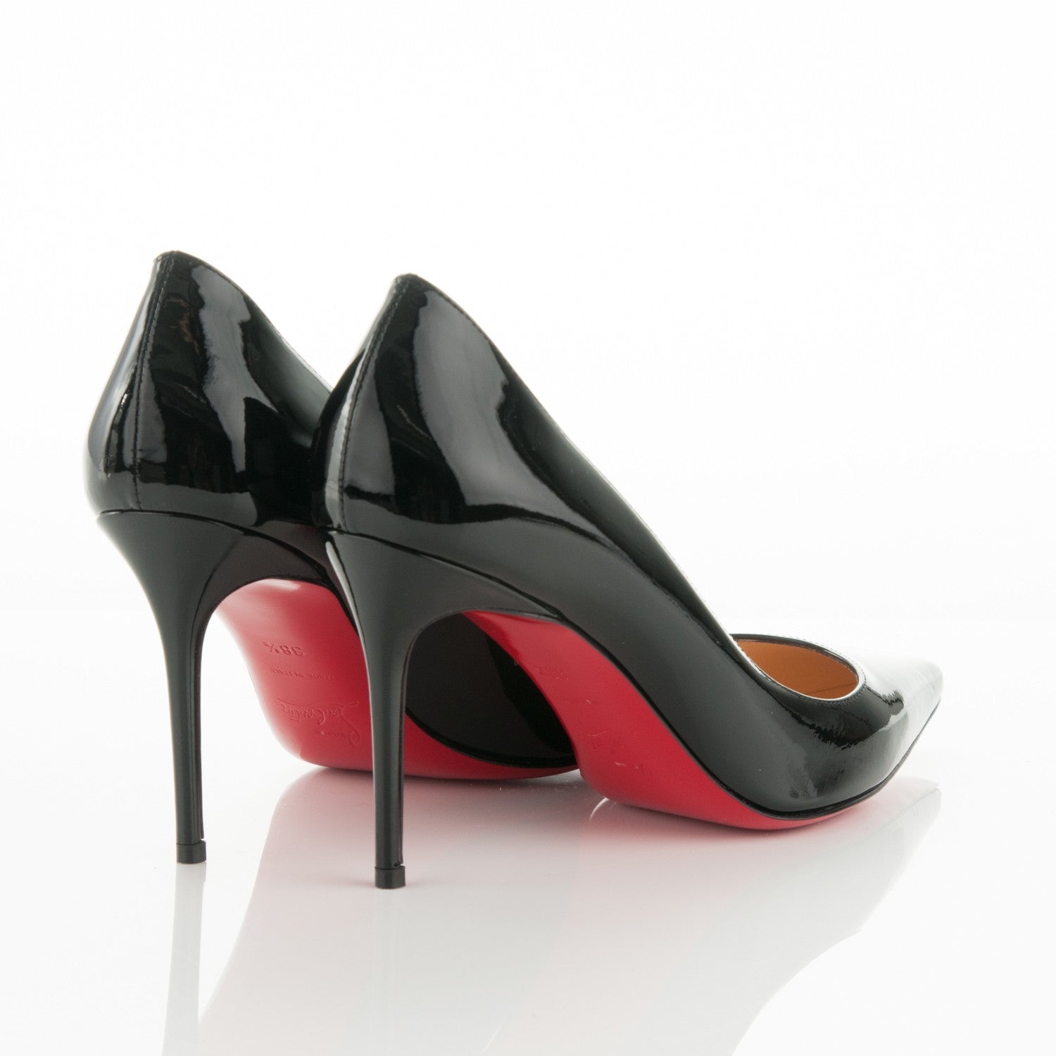 Christian Louboutin Patent Decollete 554 85 Pumps 38.5 Black 4 of 6