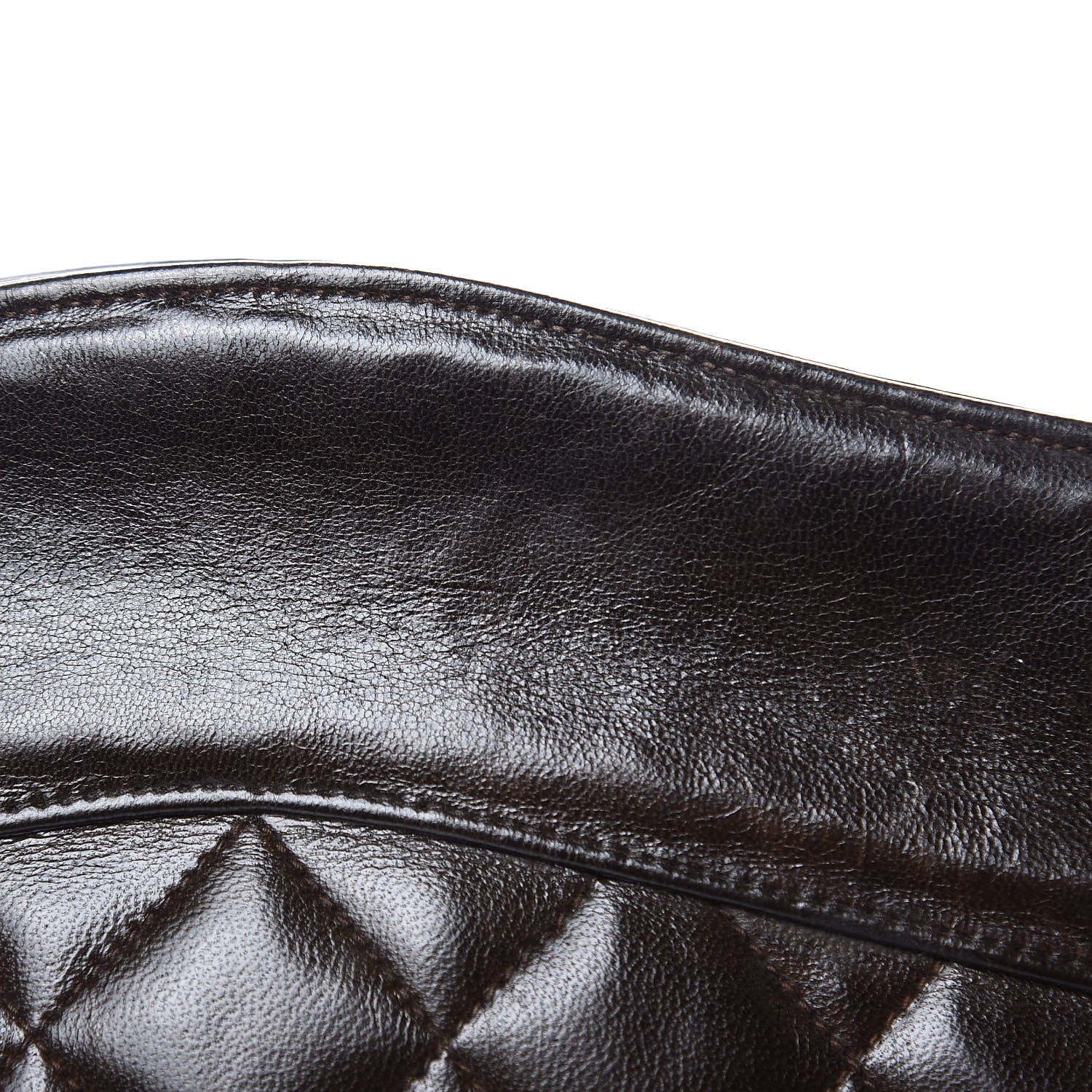 Chanel Lambskin Quilted Shoulder Bag Dark Brown 13 of 17