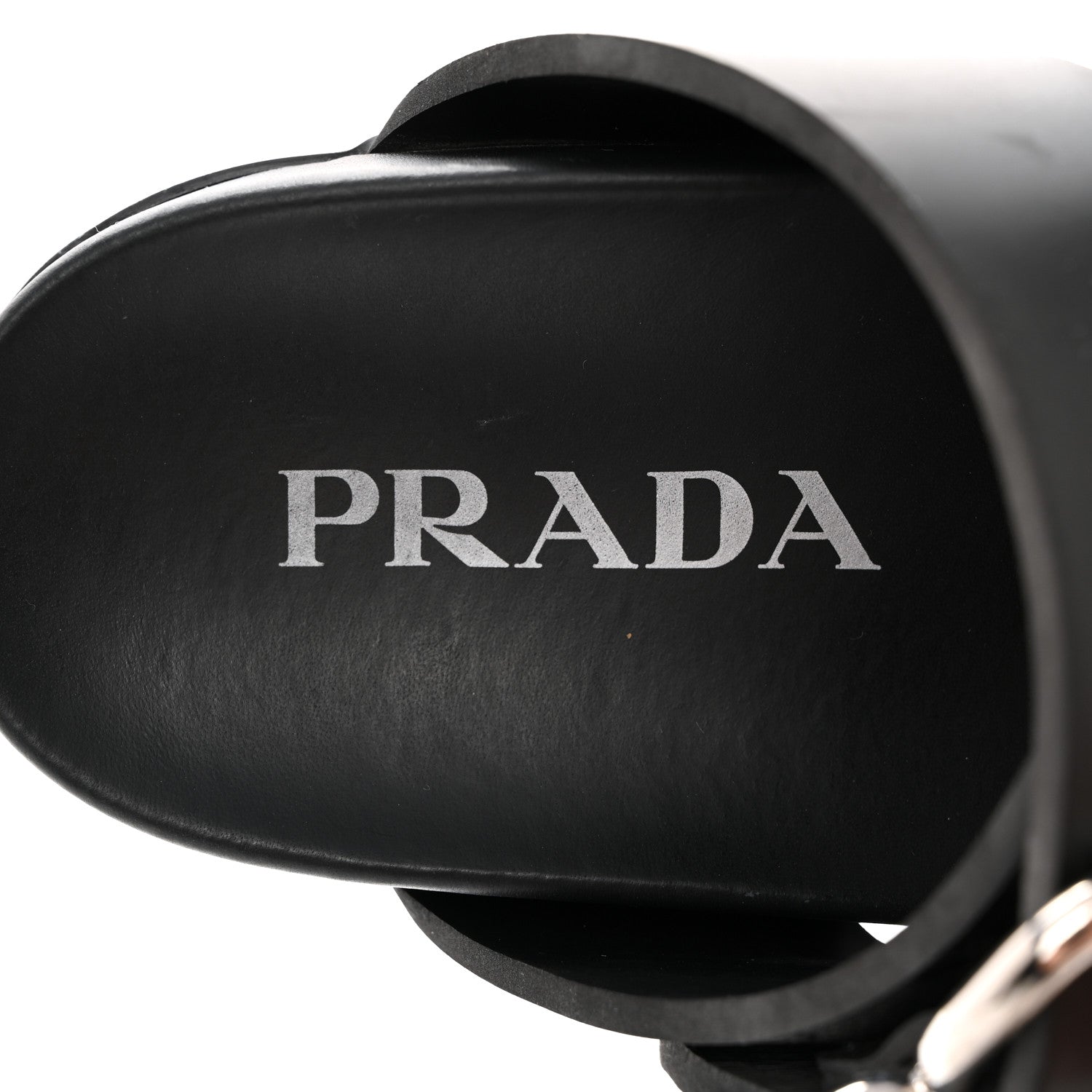 Prada EVA Rubber Buckled Lug Sole 20mm Thong Sandals 37 Black 6 of 9