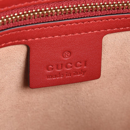 Gucci GG Supreme Monogram Medium Zippered Bucket Tote Beige Blue Hibiscus Red 6 of 8
