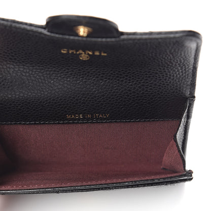 Chanel Caviar Quilted Flap Card Holder Wallet Black 5 of 10