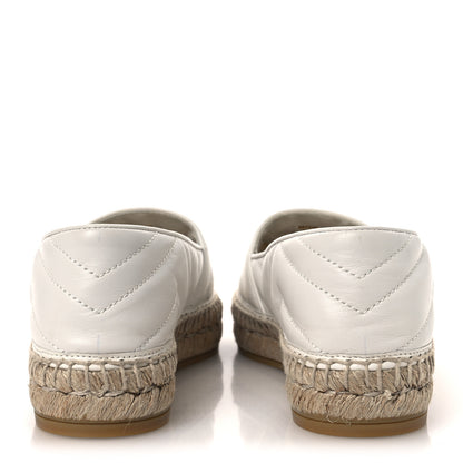 Gucci Nappa Matelasse GG Marmont Espadrilles 37.5 Great White 6 of 13
