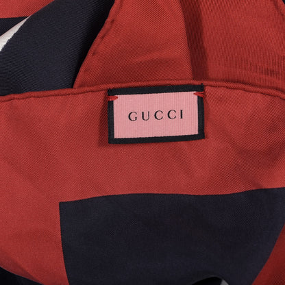 Gucci Silk Is Life Square Scarf Black Red 2 of 4