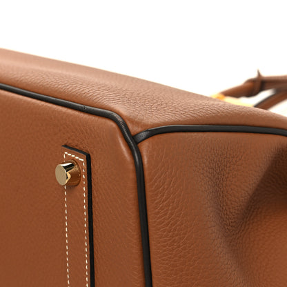 Hermes Togo Horseshoe Birkin 35 Gold Chocolate 9 of 14