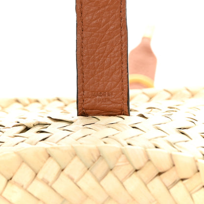 Chloe Raffia Calfskin Marcie Basket Tan 7 of 15