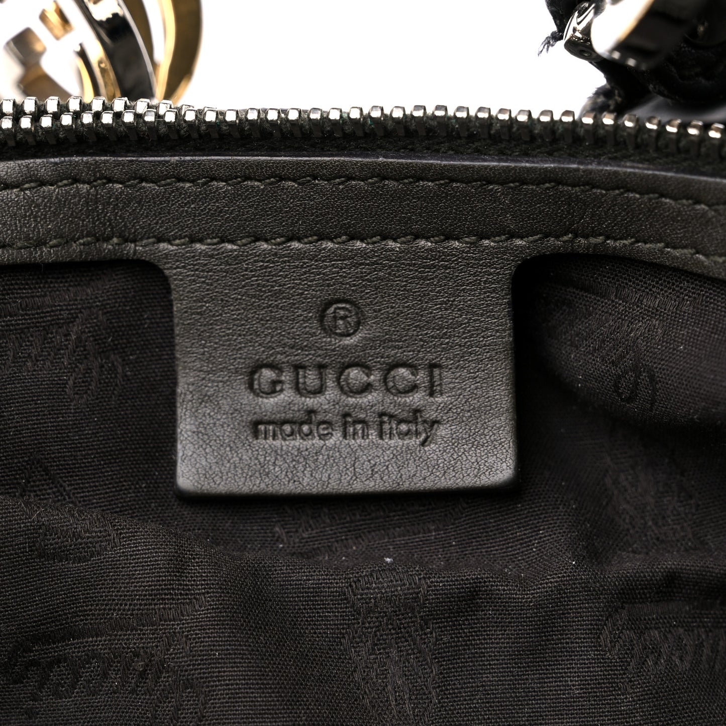 Guccissima Large GG Twins Hobo Olive Green