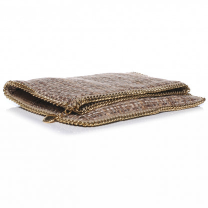 Stella McCartney Woven Boucle Fold Over Falabella Clutch Metallic 5 of 8