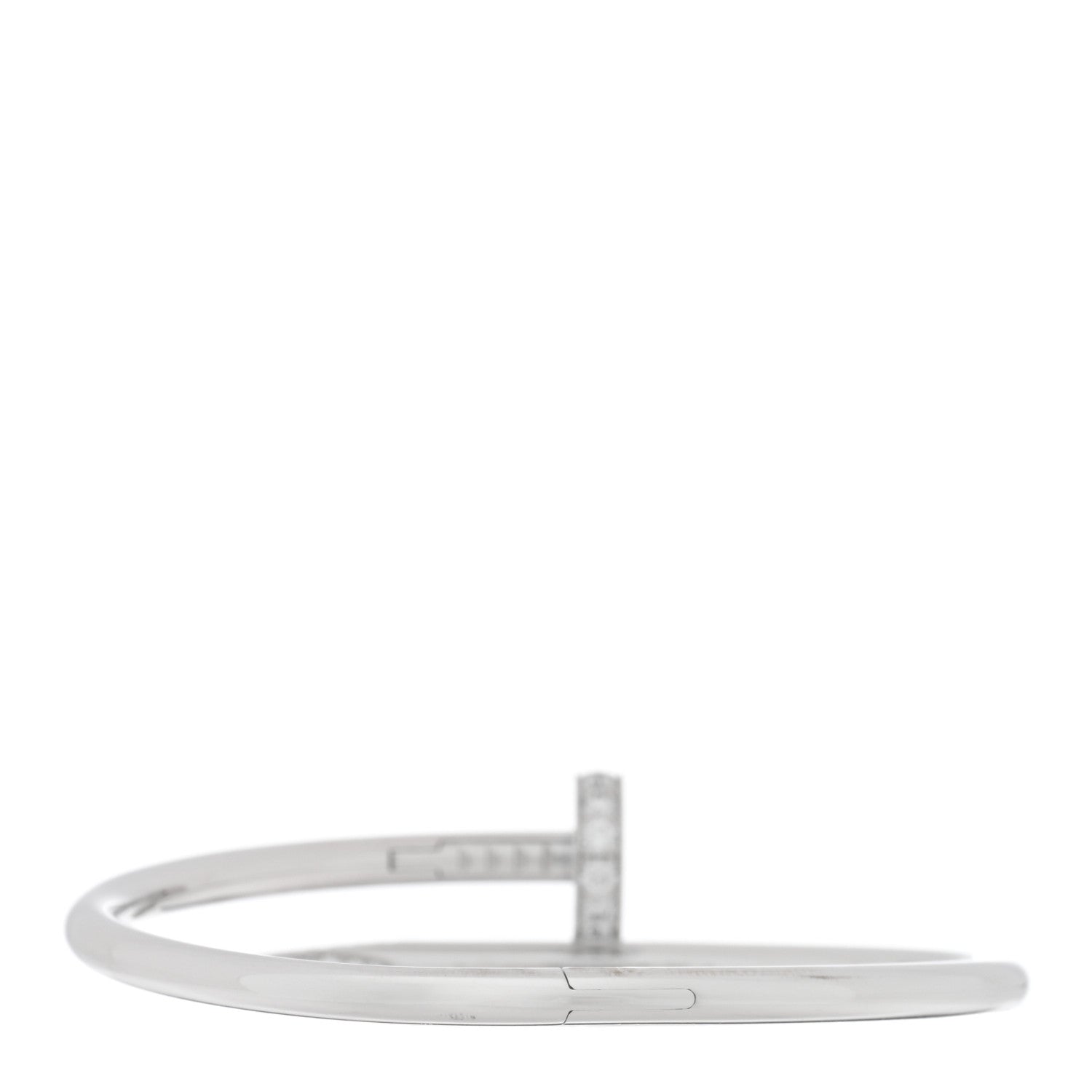 Cartier 18K White Gold Diamond Juste Un Clou Bracelet 15 2 of 5