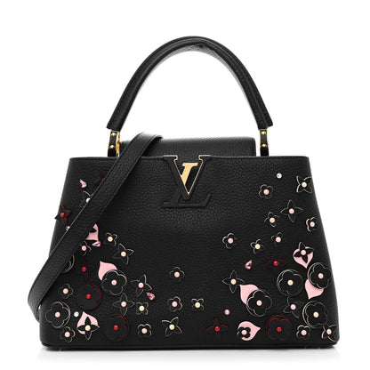 Louis Vuitton Taurillon Blooming Capucines PM Black 1 of 10