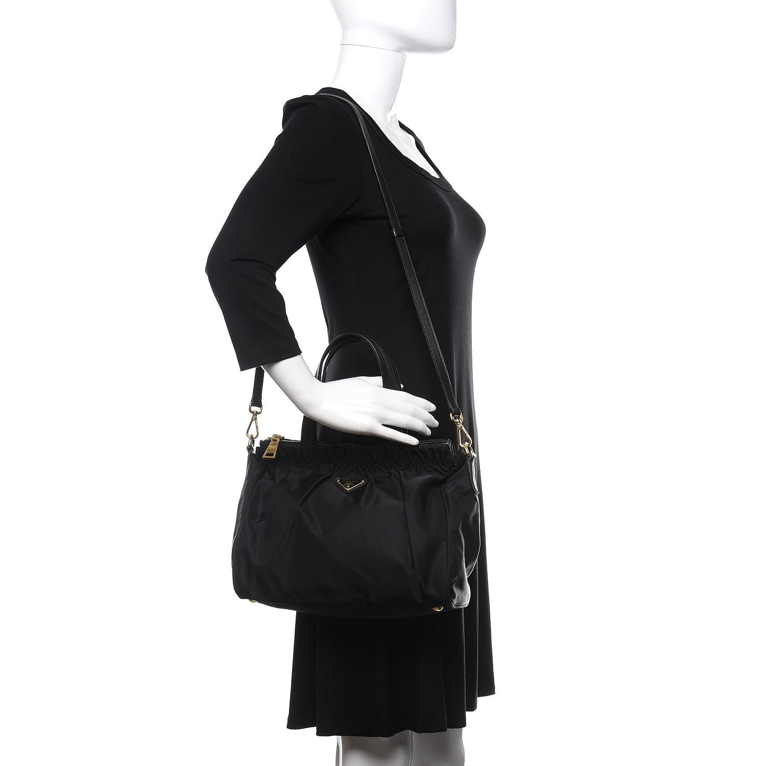 Prada Tessuto Nylon Tote Black 2 of 9