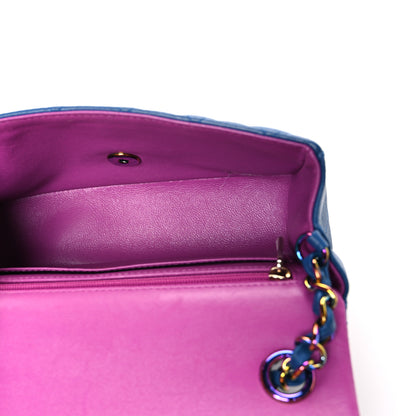 Chanel Lambskin Quilted Mini Rectangular Flap Blue Purple 5 of 11
