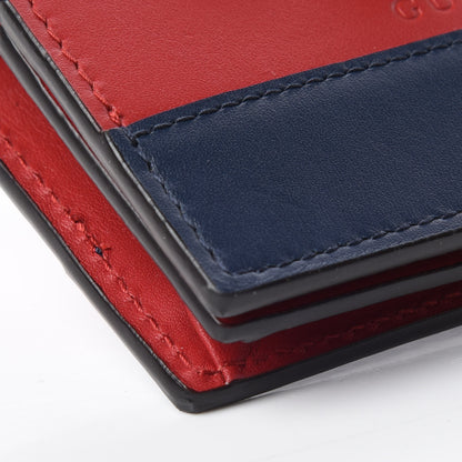 Gucci Calfskin Queen Margaret Card Case Wallet Blue Agata Hibiscus Red Mystic White 5 of 10