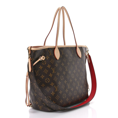 Louis Vuitton Monogram Inside Out Neverfull Bandouliere MM Rouge Sari 3 of 9