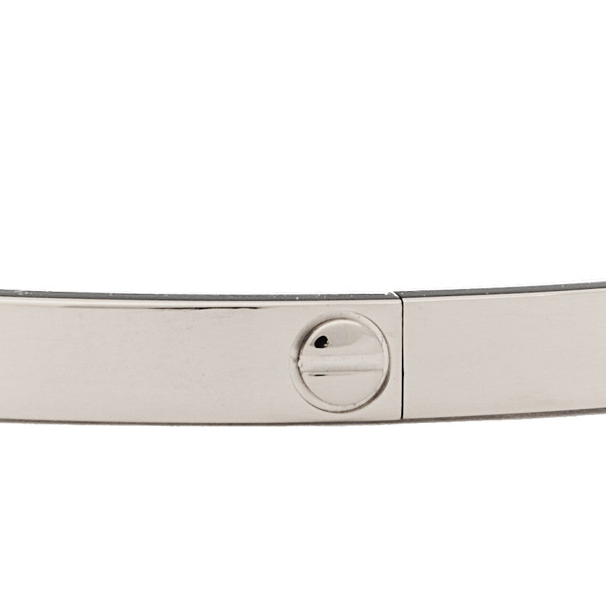 18K White Gold Small LOVE Bracelet 17
