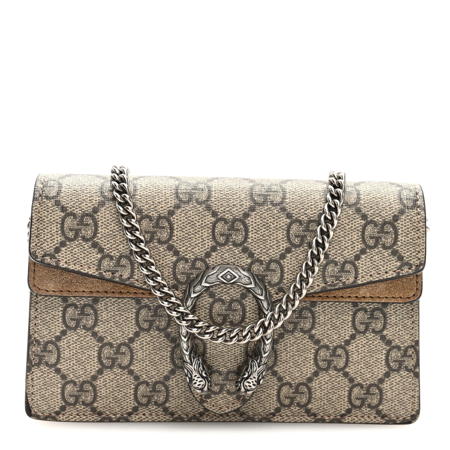 GG Supreme Monogram Super Mini Dionysus Shoulder Bag Taupe