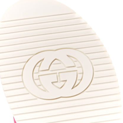 Gucci GG Supreme Joy Monogram Angelina Platform Slide Sandals 41 Fuxia Blue 6 of 10