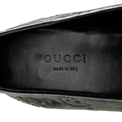 Gucci Velvet Malaga Kid GG Monogram Horsebit Womens Jordaan Loafers 36 Avio Dusty Pink Black 7 of 10