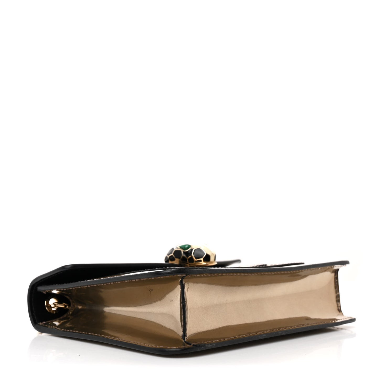 Metallic Calfskin Small Serpenti Forever Snake Strap Crossbody Bag Bronze