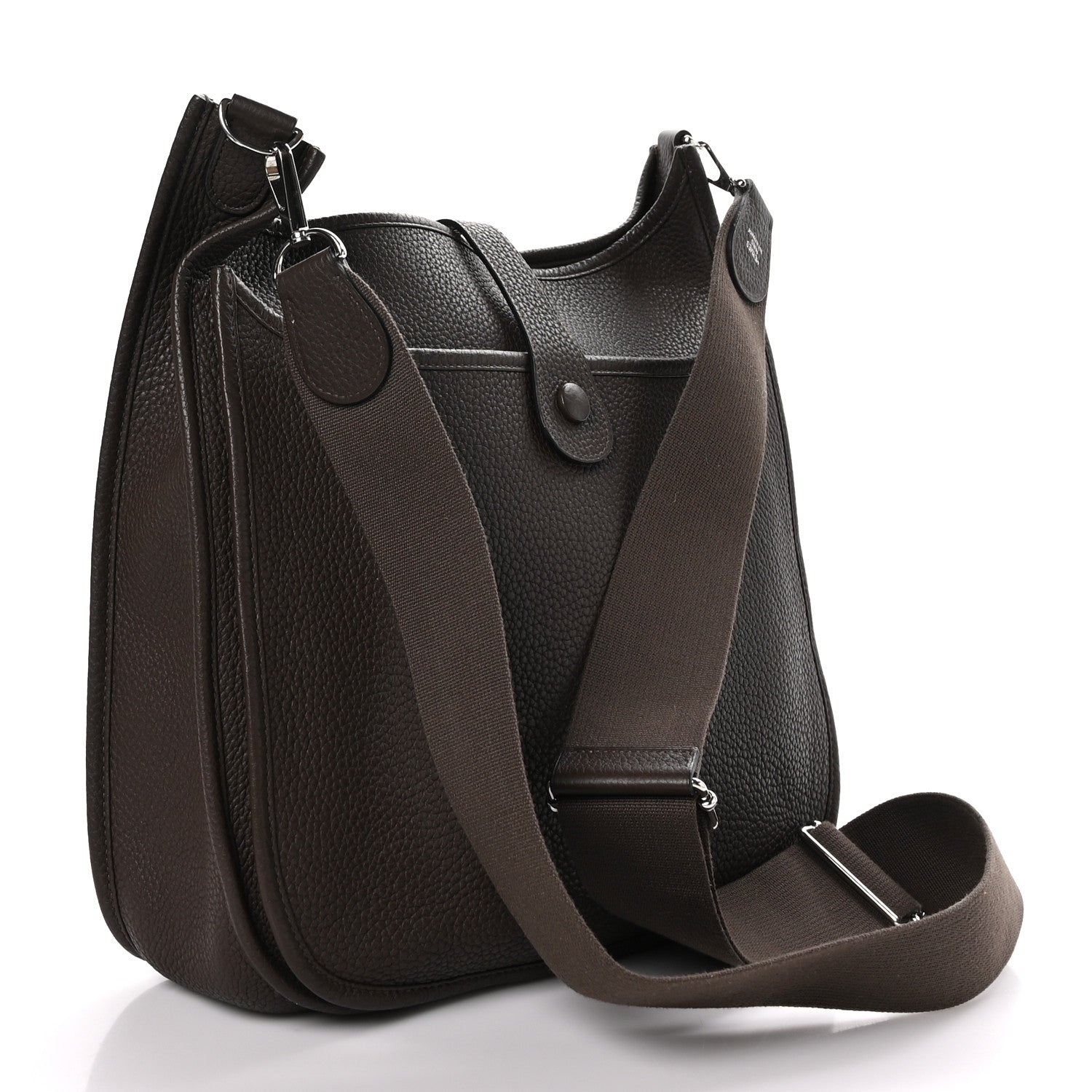 Hermes Taurillon Clemence Evelyne III GM Chocolate 3 of 9