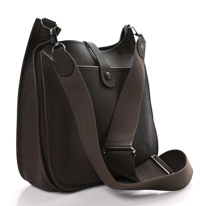 Hermes Taurillon Clemence Evelyne III GM Chocolate 3 of 9