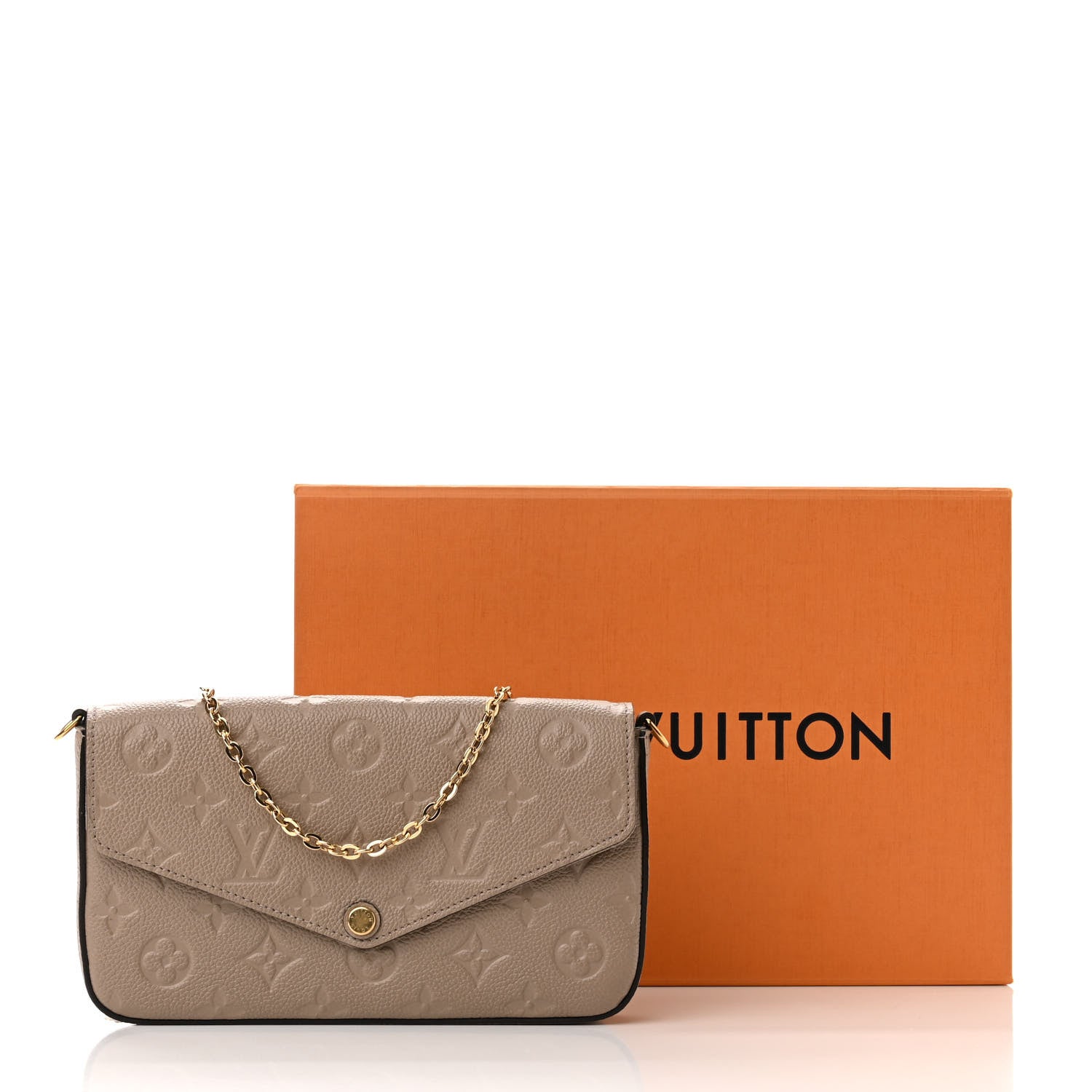 Louis Vuitton Empreinte Pochette Felicie Chain Wallet Tourterelle 10 of 10