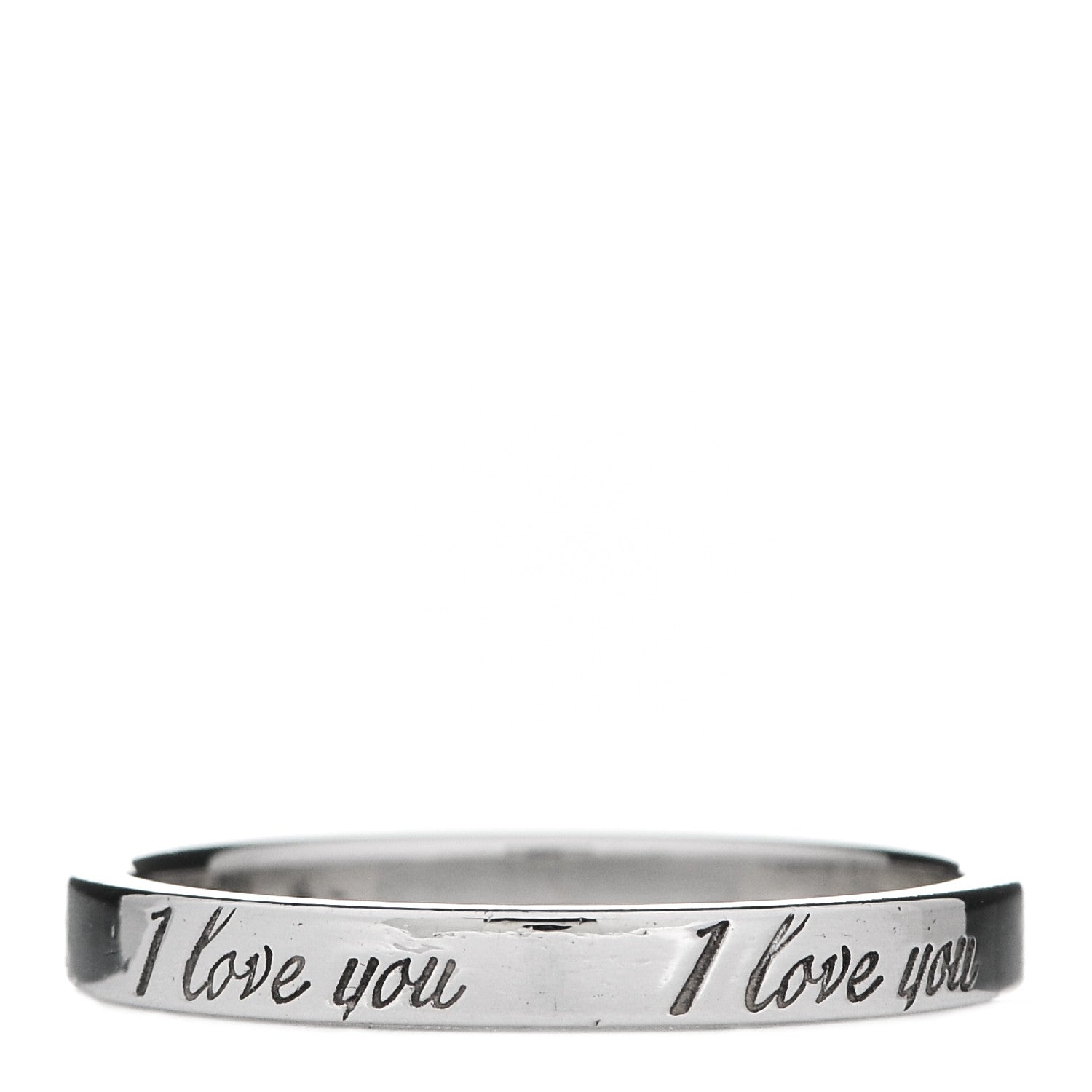 Tiffany Sterling Silver I Love You Band Ring 62 10 3 of 4