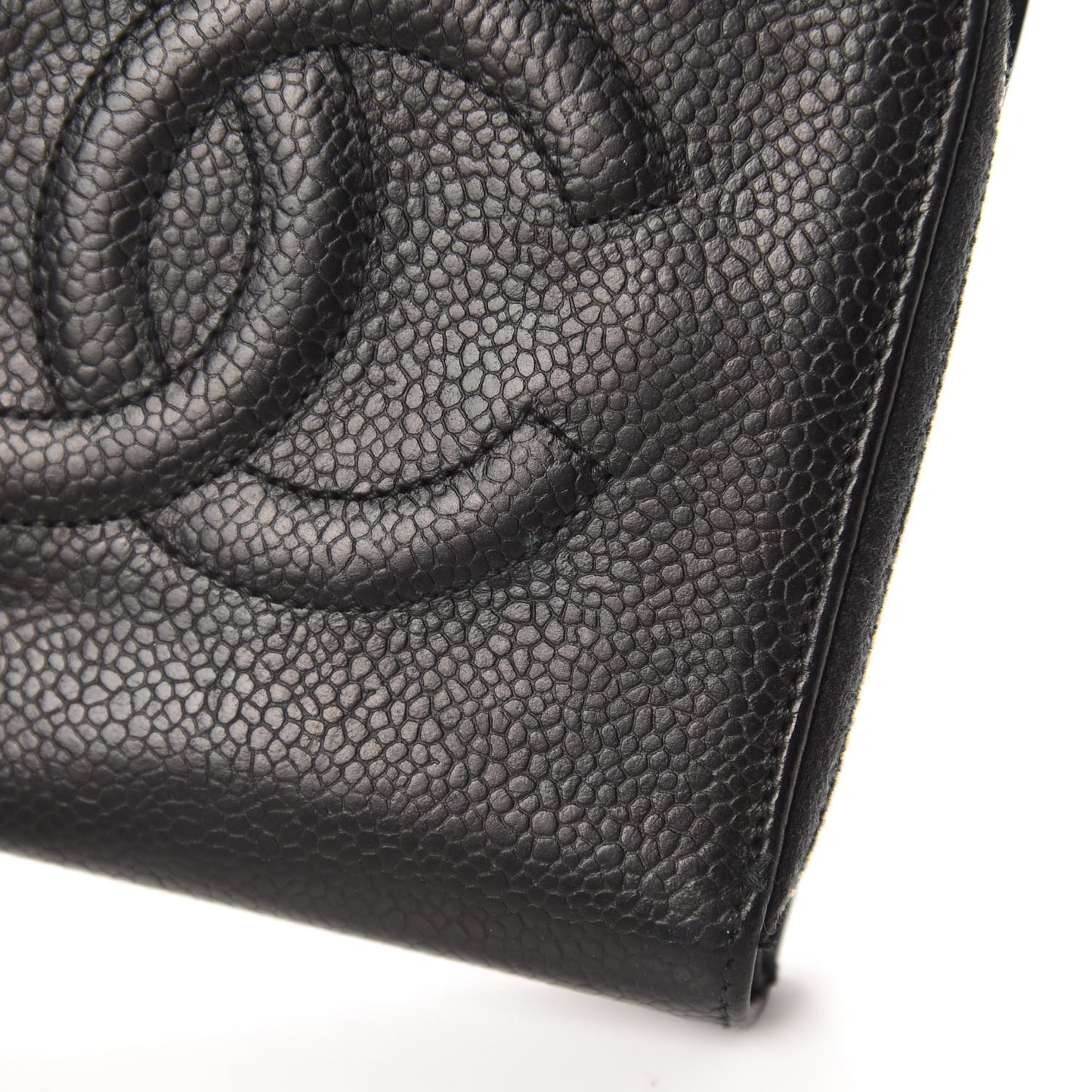 Caviar Timeless CC Compact French Wallet Black