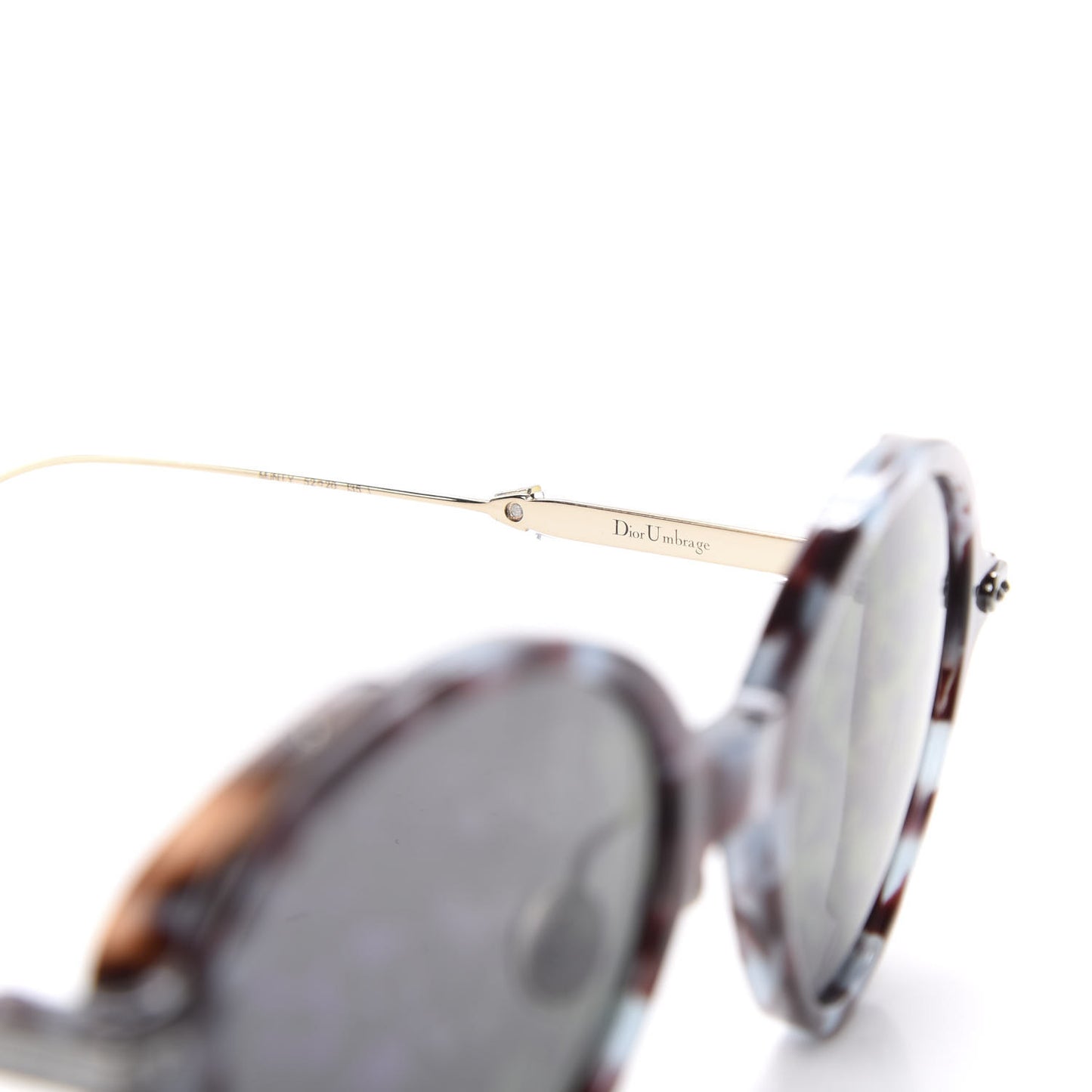 Acetate Leaf Print Umbrage Round Sunglasses Purple Foliage