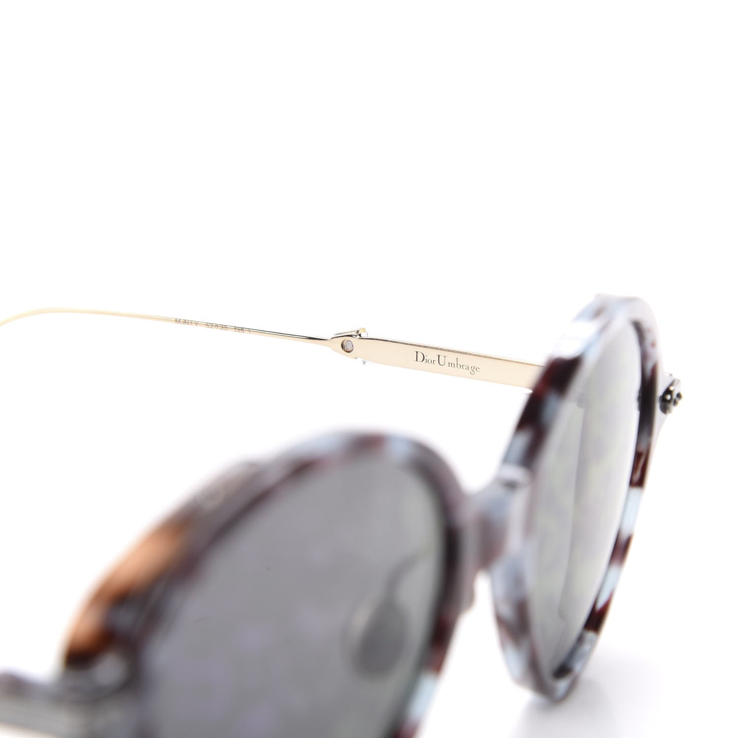 Christian Dior Acetate Leaf Print Umbrage Round Sunglasses Purple Foliage 6 of 7