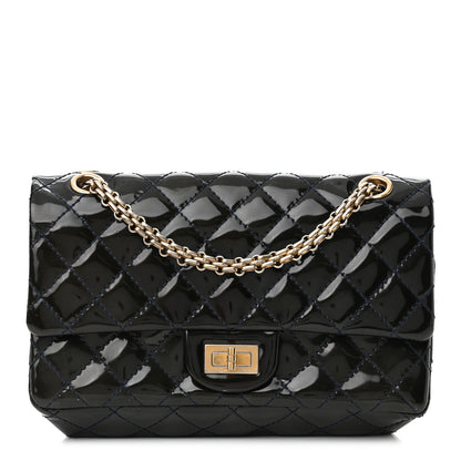 Chanel Patent Quilted Accordion Reissue 2.55 Flap Navy 1 of 13