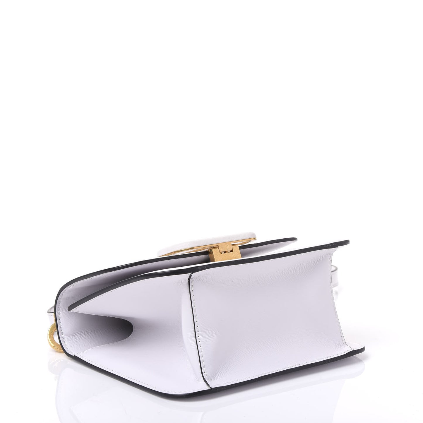 Smooth Calfskin Small VSling Shoulder Bag White